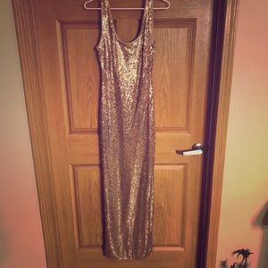 NWT FOREVER 21 rose gold sequin tank dress. OBO